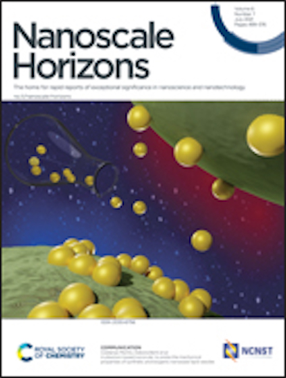 The front cover of Nanoscale Horizons features a new assay developed by evFOUNDRY researchers: A “plasmon-based nanoruler” to measure the mechanical properties of Extracellular Vesicles